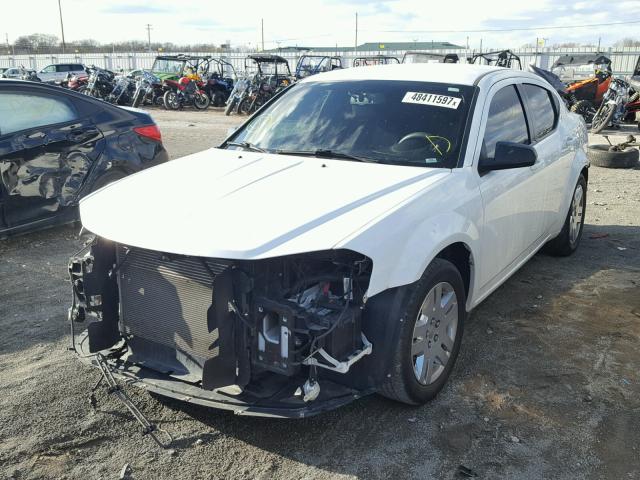 1C3CDZAB7DN632545 - 2013 DODGE AVENGER SE WHITE photo 2