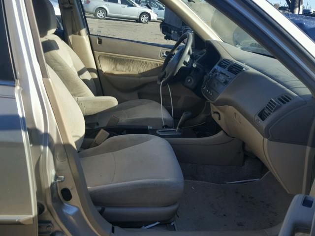 1HGES26732L031147 - 2002 HONDA CIVIC EX 金色 照片 5