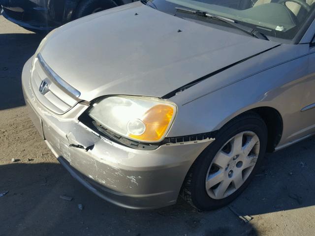 1HGES26732L031147 - 2002 HONDA CIVIC EX GOLD photo 9