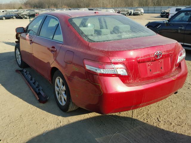 4T4BF3EK5BR148595 - 2011 TOYOTA CAMRY BASE RED photo 3