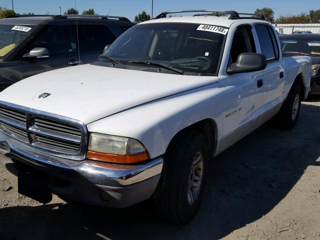 1B7HL2AN71S247473 - 2001 DODGE DAKOTA QUA WHITE photo 2