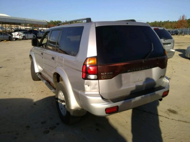 JA4MT31R72P006826 - 2002 MITSUBISHI MONTERO SP SILVER photo 3