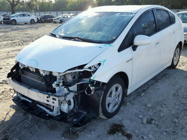 JTDKN3DU2A0038114 - 2010 TOYOTA PRIUS WHITE photo 2