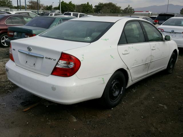 JTDBE32K020128882 - 2002 TOYOTA CAMRY LE WHITE photo 4