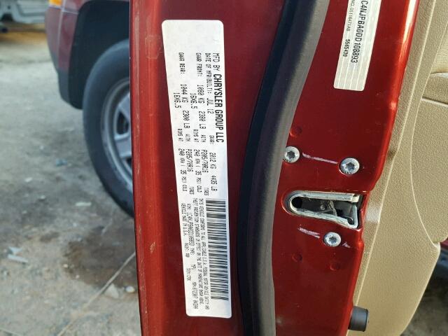 1C4NJPBA0DD108893 - 2013 JEEP PATRIOT SP RED photo 10