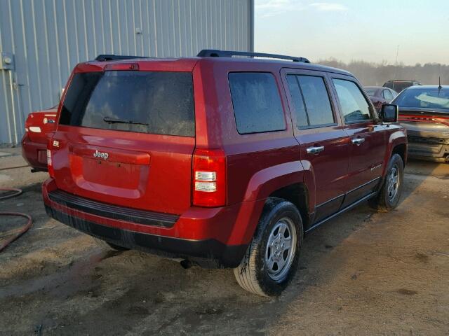 1C4NJPBA0DD108893 - 2013 JEEP PATRIOT SP RED photo 4