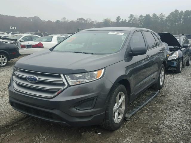 2FMTK3G8XFBB76268 - 2015 FORD EDGE SE GRAY photo 2