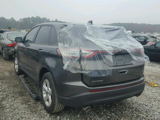 2FMTK3G8XFBB76268 - 2015 FORD EDGE SE GRAY photo 3