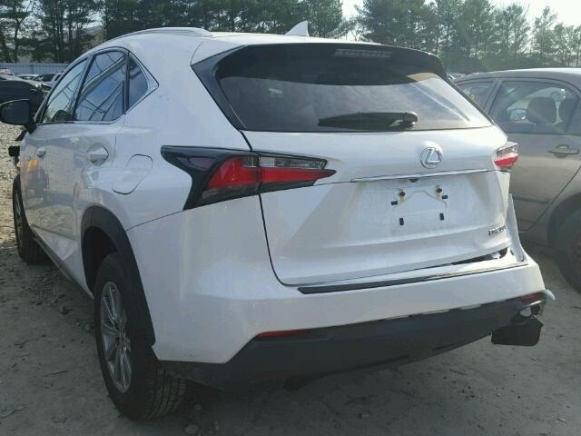 JTJBARBZ6H2135356 - 2017 LEXUS NX 200T WHITE photo 3