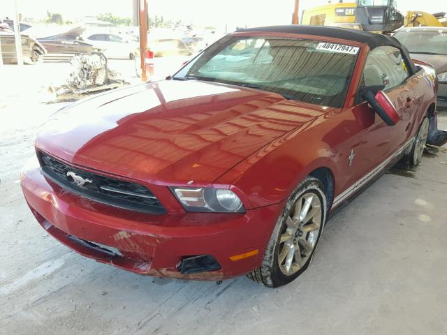 1ZVBP8EN9A5102972 - 2010 FORD MUSTANG RED photo 2