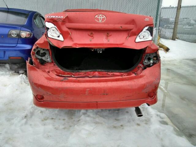 2T1BU4EE3AC409786 - 2010 TOYOTA COROLLA BA RED photo 10