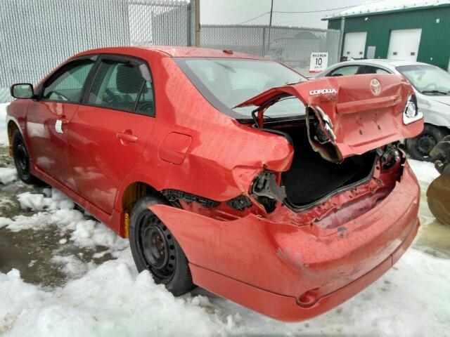 2T1BU4EE3AC409786 - 2010 TOYOTA COROLLA BA RED photo 3