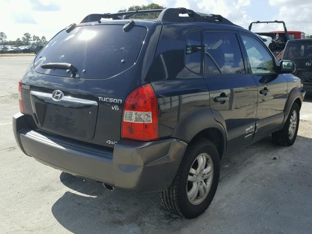 KM8JN72D26U293668 - 2006 HYUNDAI TUCSON GLS BLACK photo 4