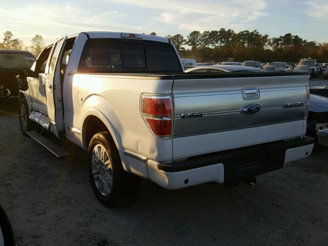 1FTFW1CT7DFD81174 - 2013 FORD F150 SUPER WHITE photo 3