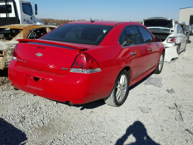 2G1WC5E39D1225277 - 2013 CHEVROLET IMPALA LTZ RED photo 4