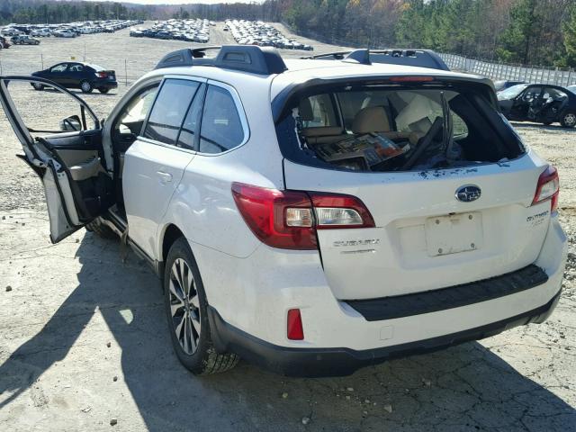 4S4BSANC2H3215462 - 2017 SUBARU OUTBACK 2. WHITE photo 3