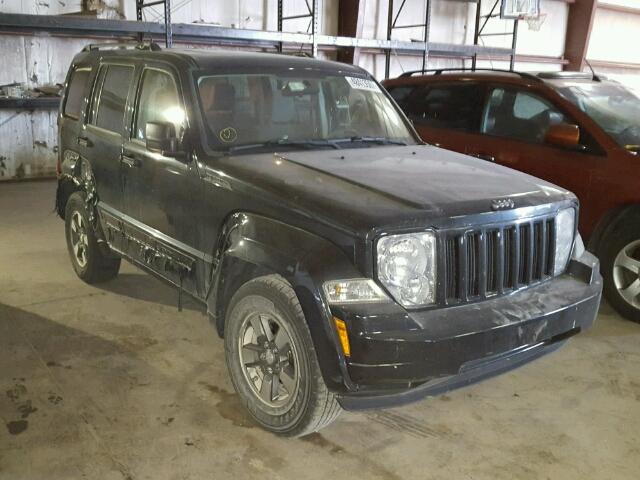 1J8GN28K08W210455 - 2008 JEEP LIBERTY SP BLACK photo 1