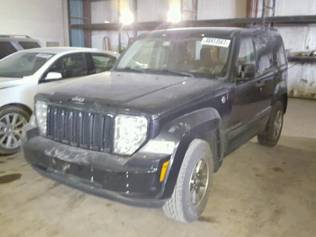 1J8GN28K08W210455 - 2008 JEEP LIBERTY SP BLACK photo 2