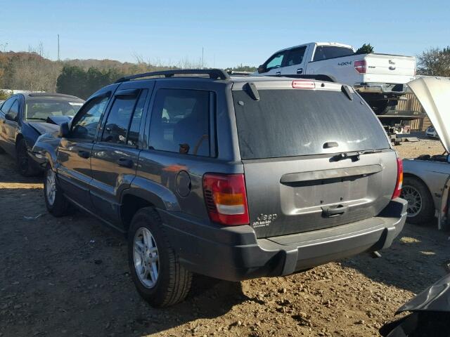 1J4GX48S04C242485 - 2004 JEEP GRAND CHER GRAY photo 3