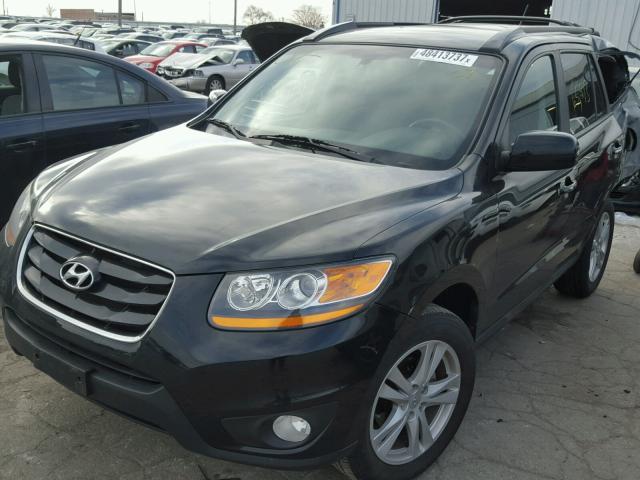 5XYZK4AG9BG039073 - 2011 HYUNDAI SANTA FE L BLACK photo 2