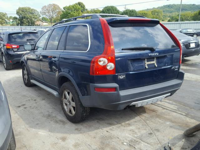 YV1CZ59H041099292 - 2004 VOLVO XC90 BLUE photo 3