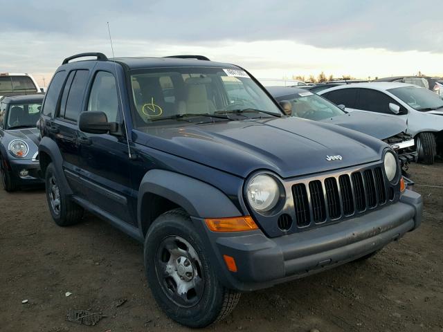 1J4GL48K87W603184 - 2007 JEEP LIBERTY SP BLUE photo 1
