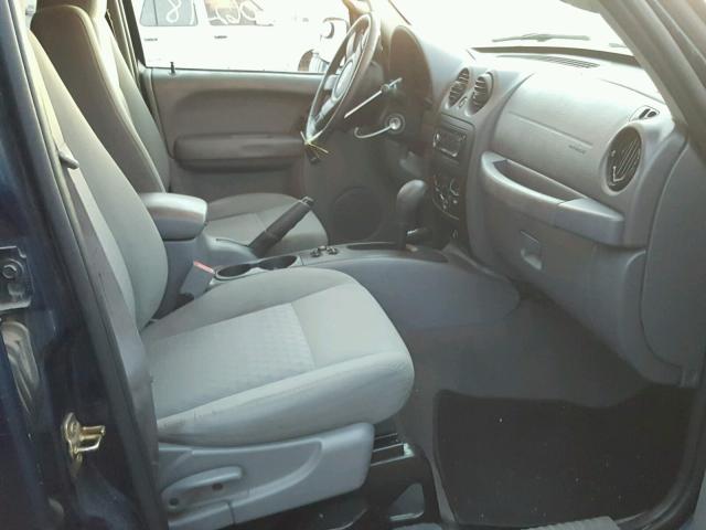 1J4GL48K87W603184 - 2007 JEEP LIBERTY SP BLUE photo 5