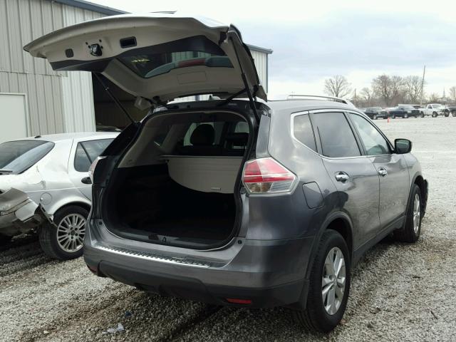 KNMAT2MV8GP734626 - 2016 NISSAN ROGUE S GRAY photo 4