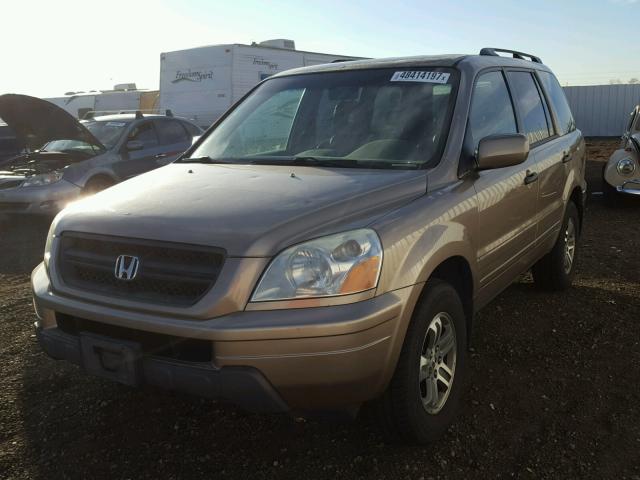 2HKYF18684H531939 - 2004 HONDA PILOT EXL TAN photo 2