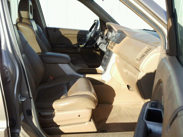 2HKYF18684H531939 - 2004 HONDA PILOT EXL TAN photo 5