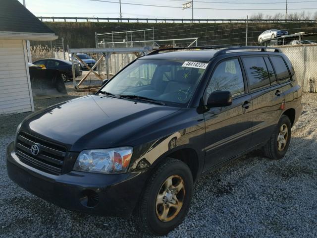 JTEGD21A560147134 - 2006 TOYOTA HIGHLANDER BLACK photo 2