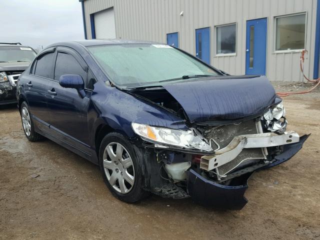 19XFA16559E002881 - 2009 HONDA CIVIC LX BLUE photo 1