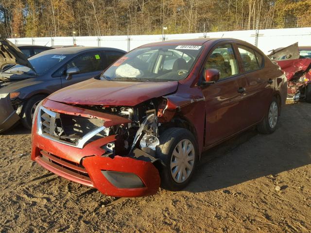 3N1CN7AP0HL801855 - 2017 NISSAN VERSA S MAROON photo 2