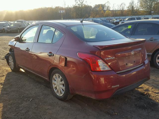 3N1CN7AP0HL801855 - 2017 NISSAN VERSA S MAROON photo 3