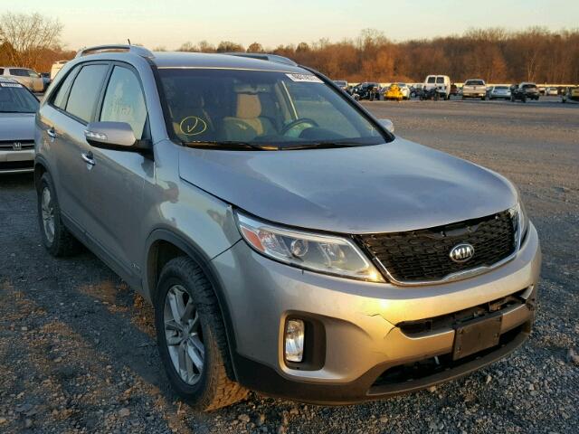 5XYKTCA68EG524017 - 2014 KIA SORENTO LX SILVER photo 1