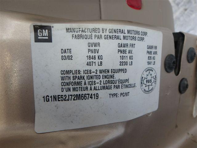 1G1NE52J72M667419 - 2002 CHEVROLET MALIBU LS BEIGE photo 9