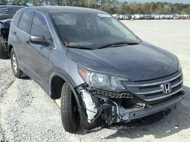 3CZRM3H35EG705434 - 2014 HONDA CR-V LX GRAY photo 1