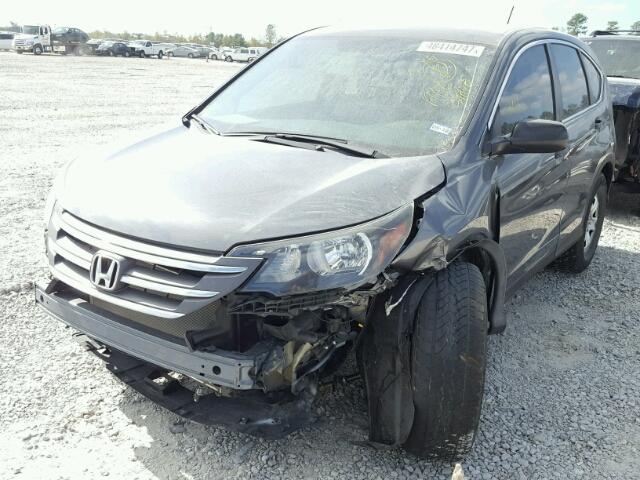 3CZRM3H35EG705434 - 2014 HONDA CR-V LX GRAY photo 2