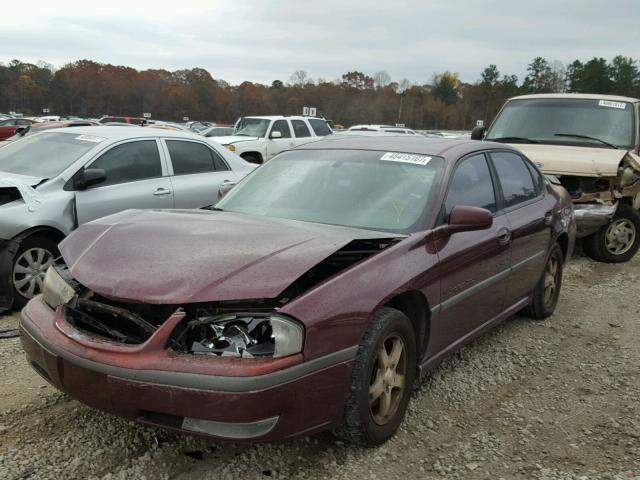 2G1WH55K539236432 - 2003 CHEVROLET IMPALA LS BURGUNDY photo 2