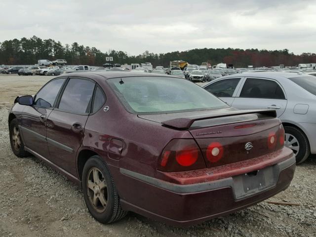 2G1WH55K539236432 - 2003 CHEVROLET IMPALA LS BURGUNDY photo 3