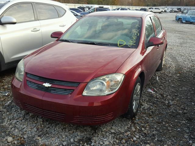 1G1AT58H597156051 - 2009 CHEVROLET COBALT LT RED photo 2