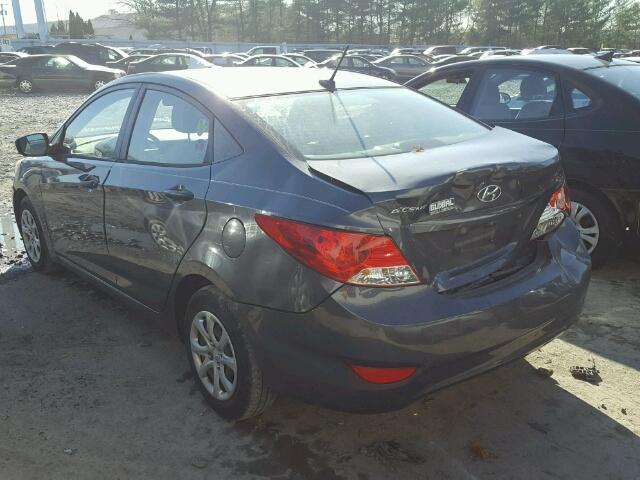 KMHCT4AE9CU040477 - 2012 HYUNDAI ACCENT GLS GRAY photo 3