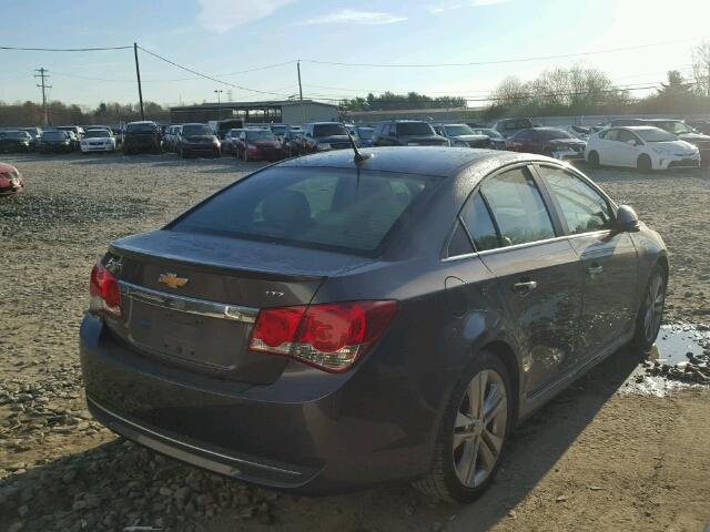 1G1PH5S98B7207612 - 2011 CHEVROLET CRUZE LTZ GRAY photo 4