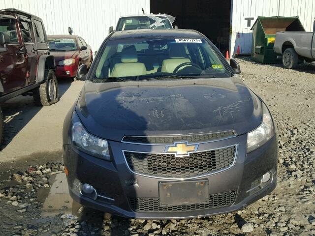 1G1PH5S98B7207612 - 2011 CHEVROLET CRUZE LTZ GRAY photo 9