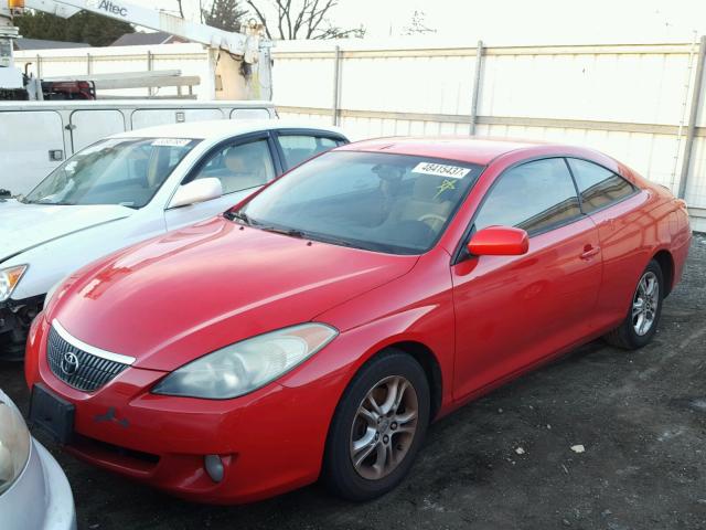 4T1CE38P74U857511 - 2004 TOYOTA CAMRY SOLA RED photo 2