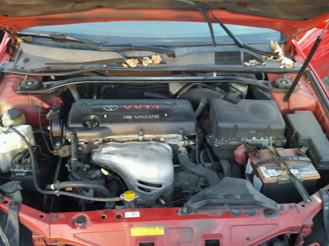 4T1CE38P74U857511 - 2004 TOYOTA CAMRY SOLA RED photo 7