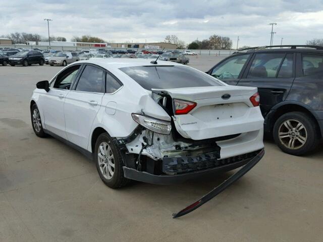 3FA6P0G71GR249819 - 2016 FORD FUSION S WHITE photo 3