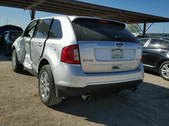 2FMDK3KC4EBA38269 - 2014 FORD EDGE LIMIT SILVER photo 3