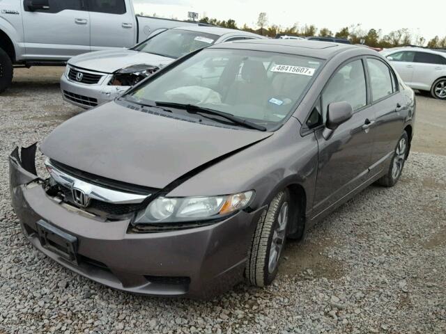 1HGFA16889L026398 - 2009 HONDA CIVIC EX GRAY photo 2