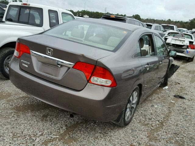1HGFA16889L026398 - 2009 HONDA CIVIC EX GRAY photo 4